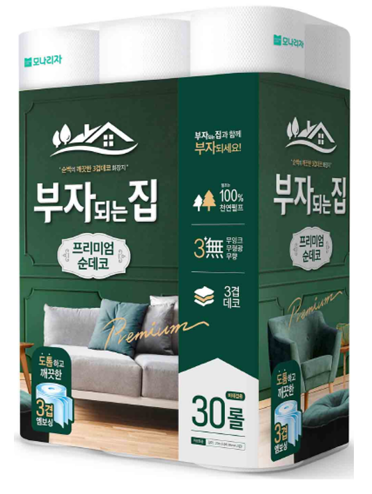 모나리자 부자되는집 프리미엄순데코 27m X 30롤