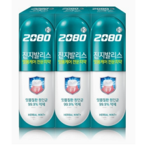 2080 진지발리스 (허벌민트) 마일드치약 120g*3입